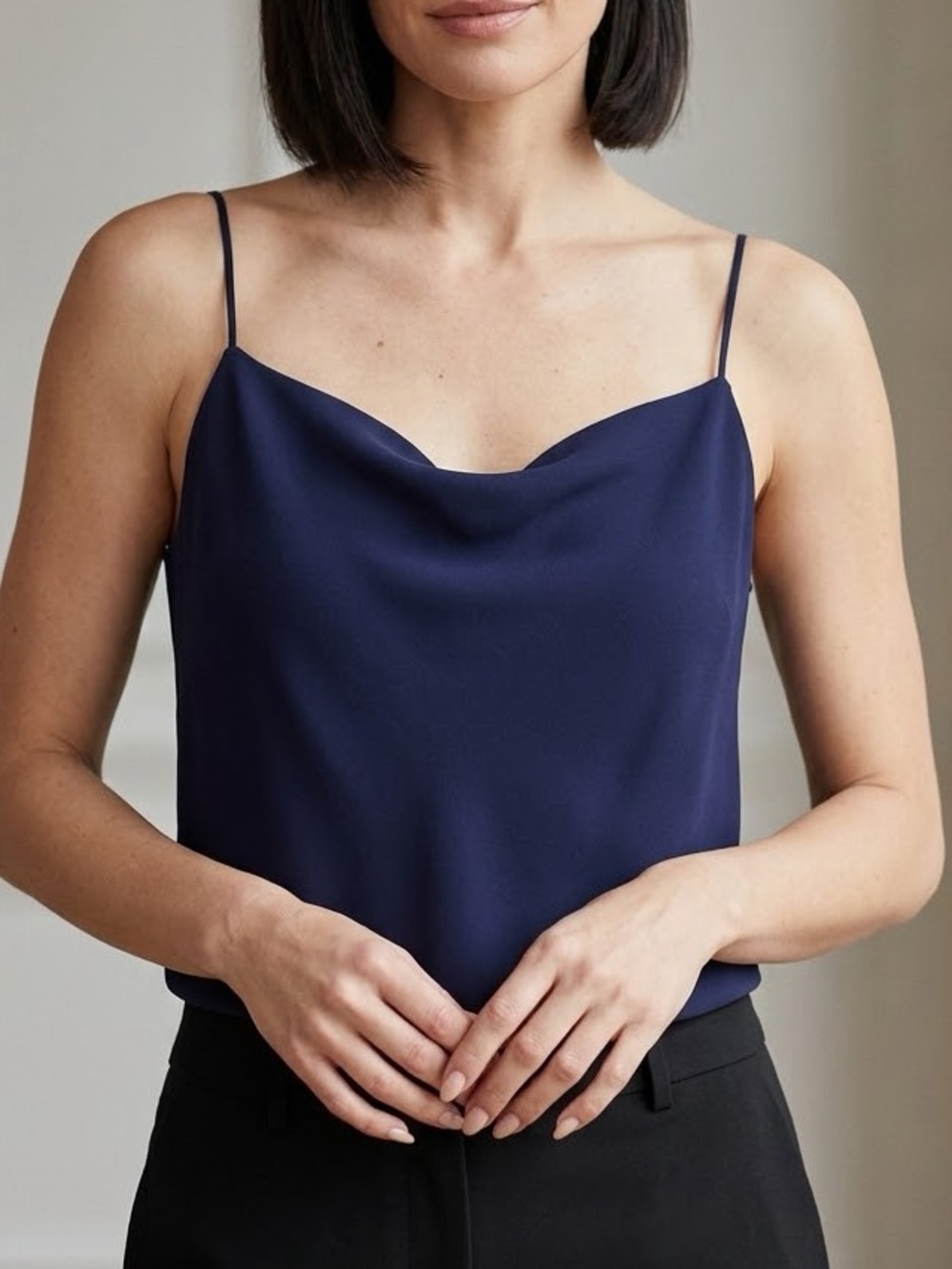 THEORY Teah Urban Crepe Camisole in Royal Navy Blue